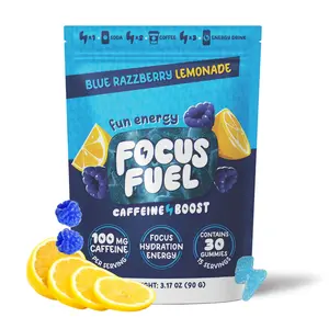 Caffeine Gummies for Energy & Focus – Clean, Crash-Free Boost (50mg per Gummy) | FocusFuel Full Size (30 Gummies)