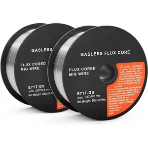 .030'' Flux Core Welding Wire E71T-GS Mild Steel MIG Wire Gasless Wire 2 Pack 2 Pounds