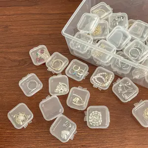 50pcs/30pcs/10pcs Mini Transparent Jewelry Storage Small Square Box, Jewelry Storage Unit Suitable for Storing and Displaying Rings, Earrings, Necklaces, etc., Jewelry Box, Accessories Box