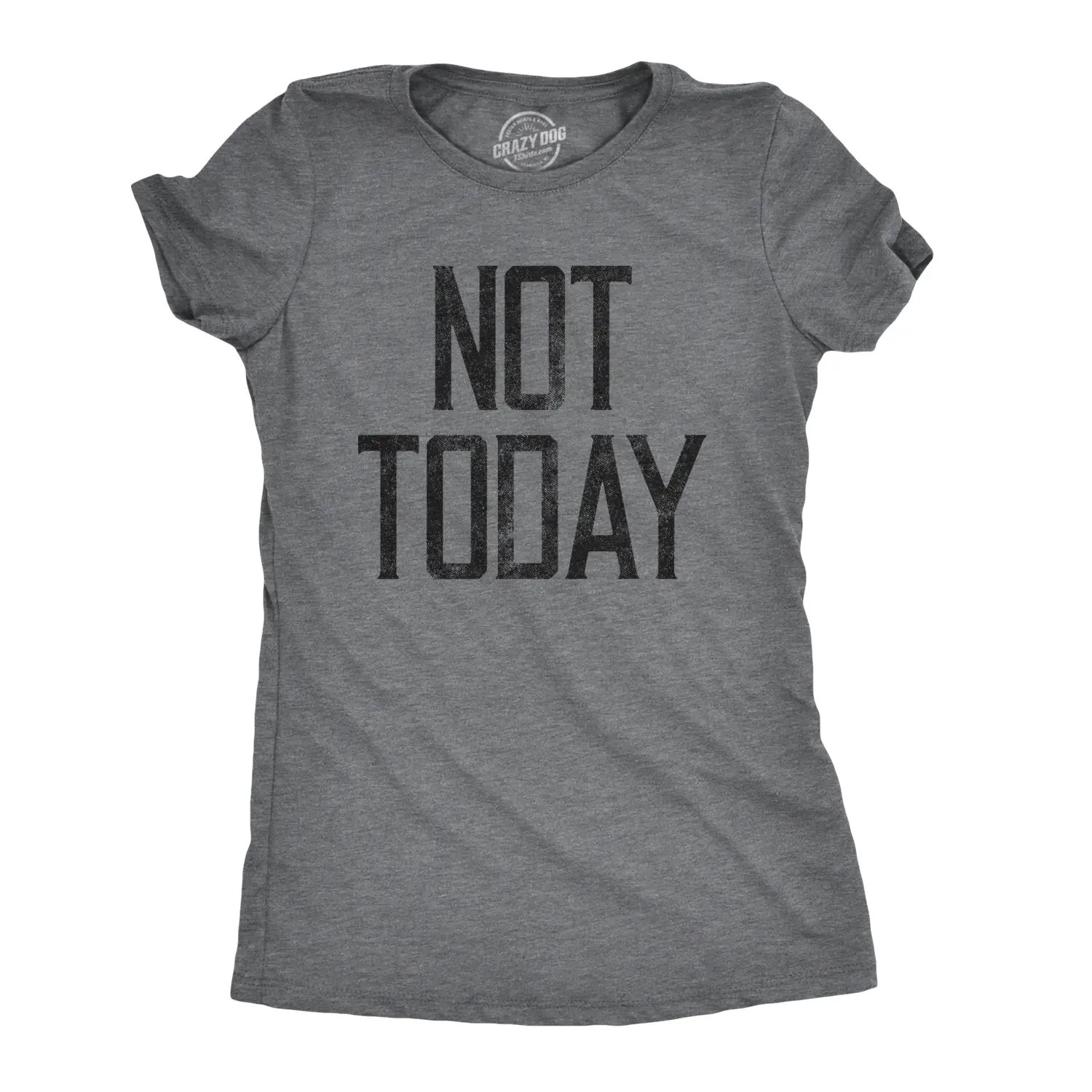 Womens Not Today T shirt Funny Graphic Hilarious Slogan Introvert Cool Humour Funny Womens T Shirts Cute Vintage Fashion Casual Ladies T-Shirt Gift Funny Introvert Top Women's Novelty Tees Dark Grey
