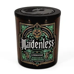 Maidenless - Elden Ring Inspired Scented Candle - Erdmoss, Runepowder, Demigod Musk - Natural Coconut Wax - 35h Burn Time - Gaming Decor and Fragrance