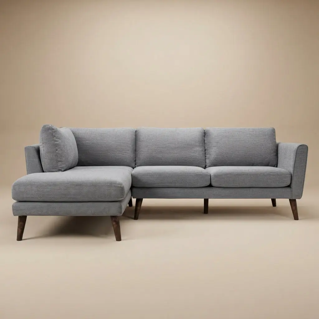 Bexley Grey Sectional Sofa Left Facing Chaise