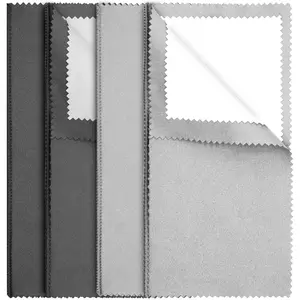 4Pcs Double-Sided Silver Polishing Cloths Jewelry Cleaner for Sterling Silver Gold Platinum Keeps Shining