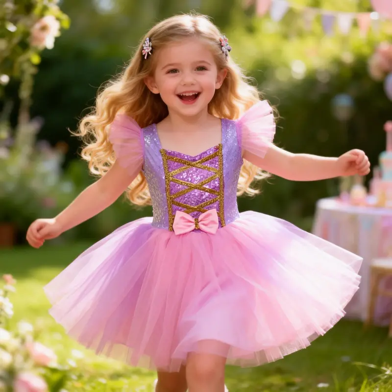 strapless open back dress Purple Ice Princess – Little Adventures