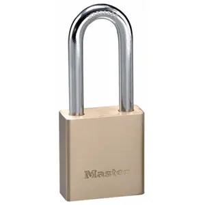 212 MAIN Solid Brass Padlock, 2in. Shackle, Dual Ball, Extra Tough, Model 576DLHPF - Automotive & Motorcycle Security Lock Accessory