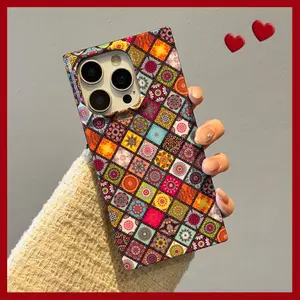 ethnic totem Apple square Phone Case for use with iphone 17 air 16 pro max 15 plus 14 pro Chinoiserie phone cases for iphone 13PRO/12PRO for Vintage Lovers artistic phone hard case