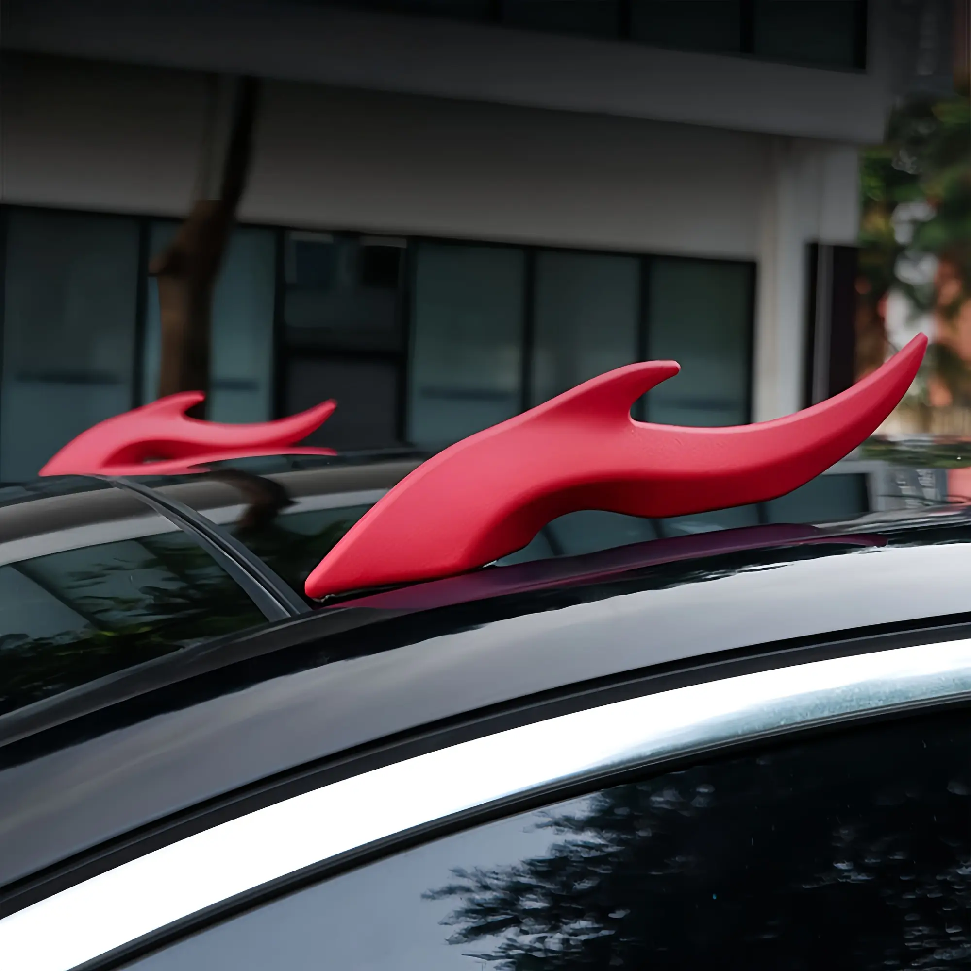 Cool Dragon Horns 3D Car Sticker, Car Decorative Sticker, Creative Roof Decoration, Vehicle Exterior Decoration, Eva Material Car Exterior Accessory, Christmas Gift Idea