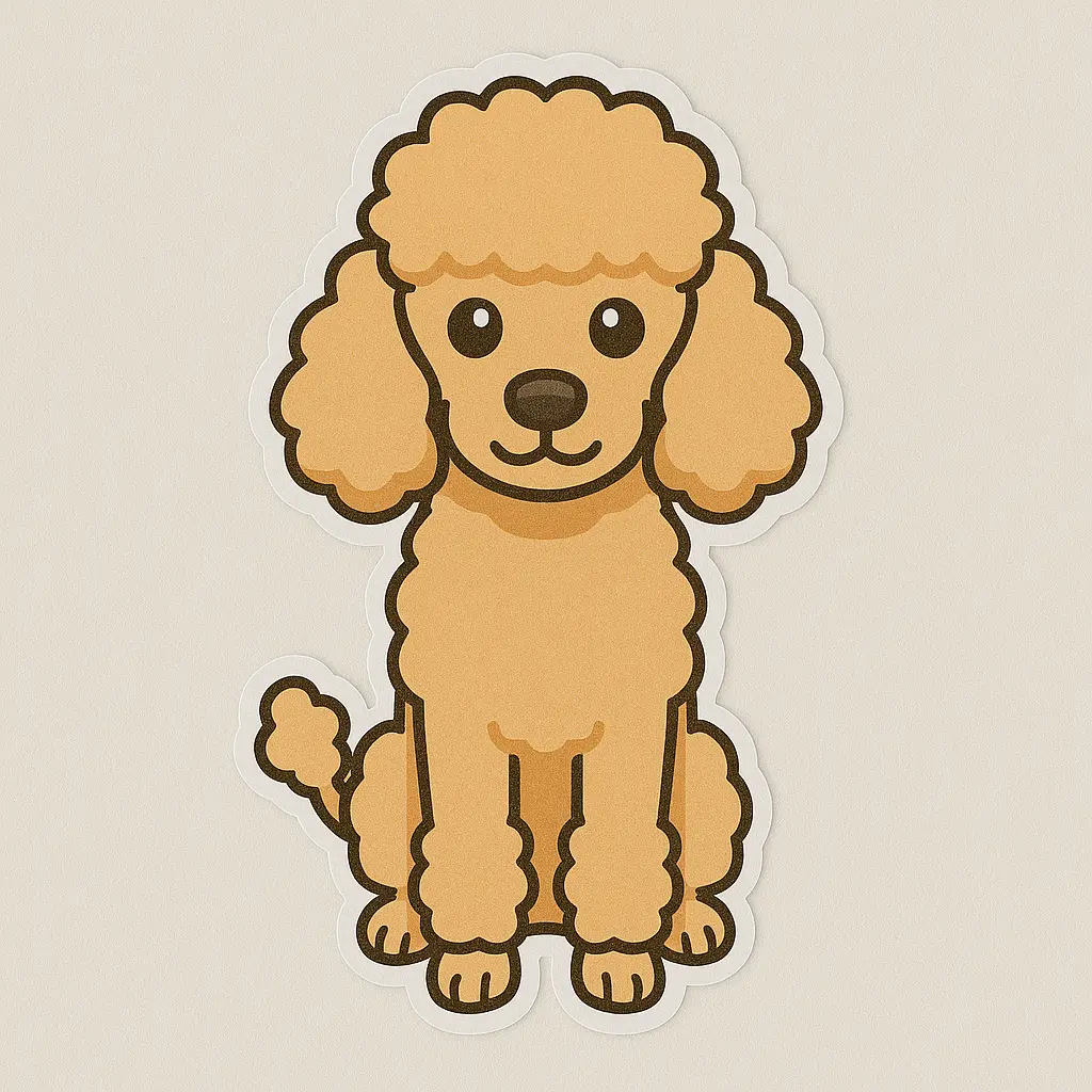 Poodle Sticker – Stylish & Smart Dog Decal