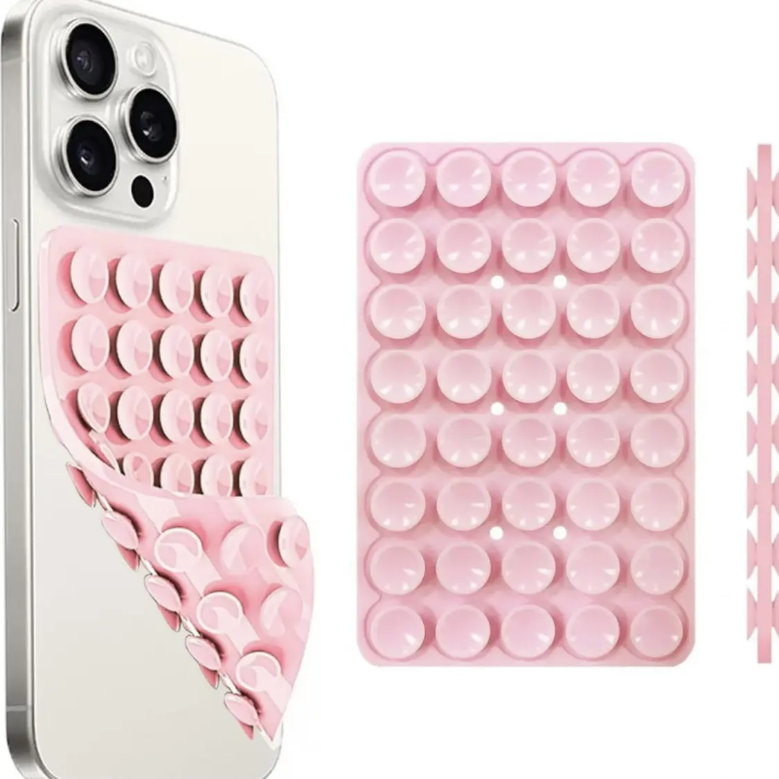 Silicone Suction Cup Phone Stand, Smartphone Adhesive Holder, Octobuddy Suction Phone Mount, Phone Grip, Durable and Safe Design