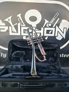 Solario Balam Black Nickel & Copper Bb Trumpet - Diagonal Bent 5.25" Big Bell