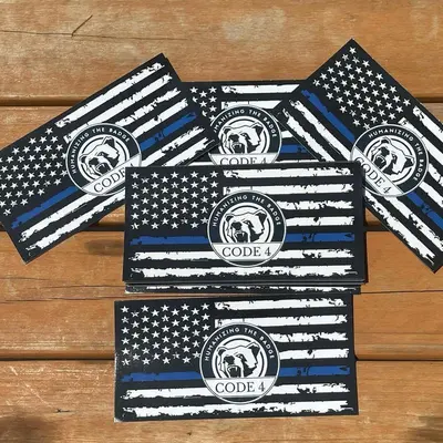 Bandiera USA Con Striscia Blu Thin Blue Line 4x6 Ft - Set All'Ingrosso