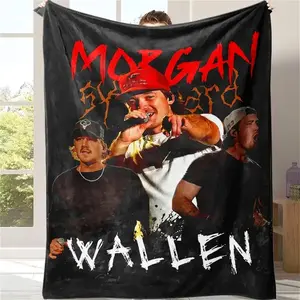 Country Wallen Singer Flannel Throw Blanket – Soft Cozy Winter Gift