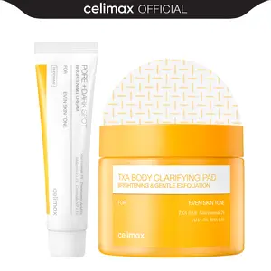 [celimax official] Glycolic Acid & TXA Duo Pore+Dark Spot Brightening Cream & TXA Body Clarifying Pad