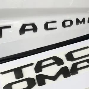 Tailgate Insert Letters Compatible with Tacoma 2024 2025 2026 3D Abs Plastic Emblems with Strong Adhesive Matte Black