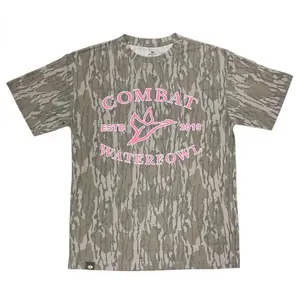 2026 Mossy Oak Combat Camo Pink Waterfowl Unisex Tshirt, Pink Combat Waterfowl Bottomland Camo Shirt