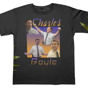 Women's Vintage Brooklyn 99 Charles Boyle Short-Sleeve Round Neck Casual Streetwear Top - Ideal Gift for Fans