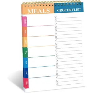 Weekly Meal Planner and Grocery List - 50 Undated Sheets Planning Pad for Organized Daily Menu, -Off Notepad for Convenient Shopping