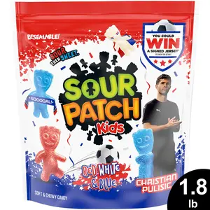 SOUR PATCH KIDS Red, White & Blue Soft & Chewy Candy, Bulk Candy, 1.8 lb