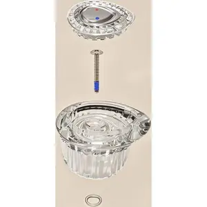 White and Chrome Tub Shower Knob Handle Kit, Replacement for One-Handle Faucet, Durable and Easy to Install, Universal Fit for Standard Shower Systems, Reusable and Corrosion-Resistant