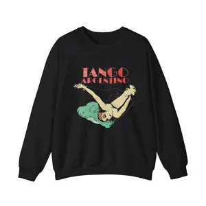 80s Argentina Tango Graphic Dancing Ballroom Salsa Unisex Crewneck Sweatshirt for Men - T-shirt, Menswear