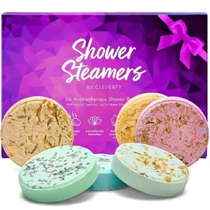 Cleverfy Shower Steamers Aromatherapy - Variety Pack of 6 Shower Bombs