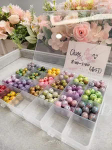 Chris(8832)gc.$22.99 get 20 bags Chris-A50-Artistic Glitter Oil Painting Glass Beads