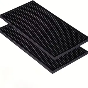 2 Pack Heavy Duty Bar Mat Anti Spill Non Skid Reusable  Plastic Bar Counter Mat for Home Restaurant Pub Service Ware