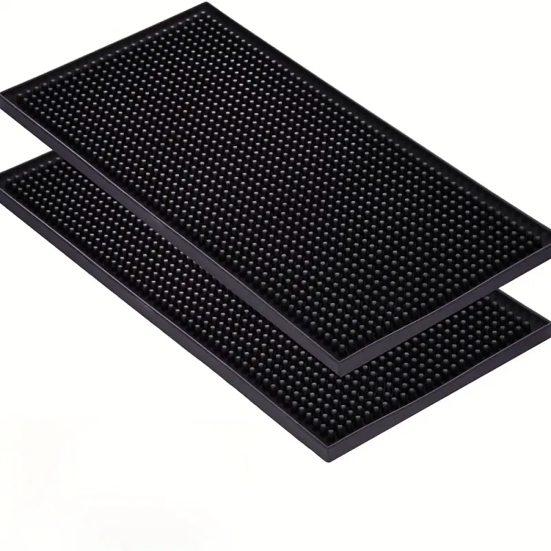 2 Pack Heavy Duty Bar Mat Anti Spill Non Skid Reusable  Plastic Bar Counter Mat for Home Restaurant Pub Service Ware Coasters