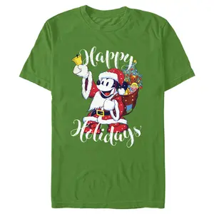 Men's Mickey & Friends Christmas Happy Holidays Mickey T-Shirt