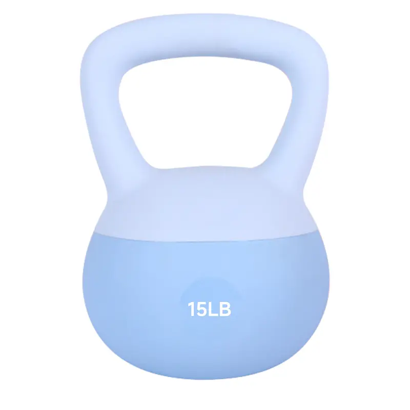 leikefitness Soft PVC Shell Kettlebells (10LB-25LB) - Unisex Gym Stuff, At Home Gym Equipment, Shockproof Impact-Soft PVC Floor-Safe Base Strength Training Gear for Muscle Building, Glute Shaping