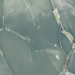 My Luxury Flooring MK HIGH GLOSSY Jazz 5030 Grey Porcelain Floor Tiles - 24 x 48 Inch Grey Marble Look Design - High Gloss Finish Wall & Floor Use  15.5 Sq-ft per box | Pallet of 10 Boxes (155 sq-ft)