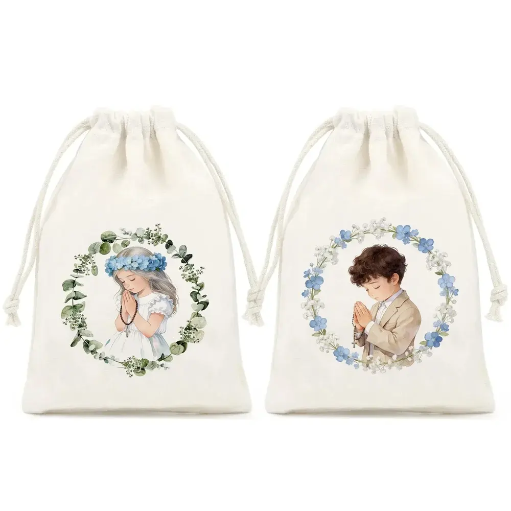 5PCS Religious Bible Praying Gift Bags Boy Girl First Communion Baptism Supplies Party Decoration Thank You Welcome Present Bags Ideal Gift Party Gift Packs Meaningful Gift