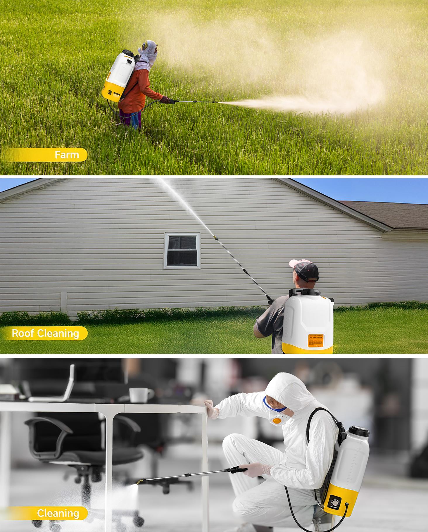 Cordless Battery Powered Electric Backpack Sprayer for Dewalt 20V Max Battery, 4.3 Gallon 73 PSI Adjustable, Weed & Garden Sprayer for Fertilizing, Pest Control & Cleaning, Tool Only