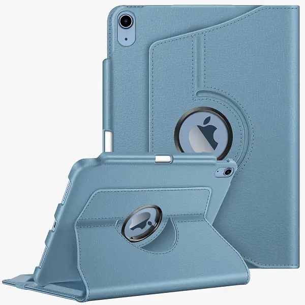Fintie Protective Leather 360-Degree Rotating Casing for iPad 11th Generation A16 Chip & 10th Gen Tablets, Handheld Cover with Built-in Pencil Holder & Magnetic Stripe, Supports Landscape/Portrait Standing Positions, Tablet Accessories