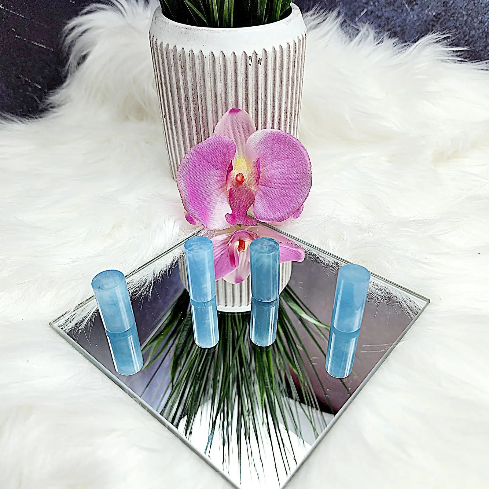 Rich Blue Aquamarine Beryl Cylinders