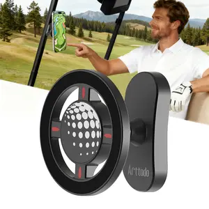 Magnetic Golf Cart Phone Holder, Compatible with MagSafe iPhone 16 15 14 13 12 Series, Fit for EZGO, Club Car, Golf Accessories for Men Women