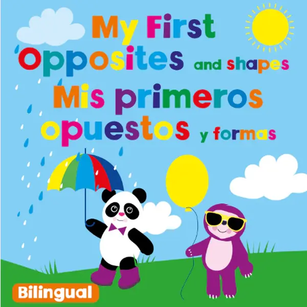 Page Publications Dual-Language English-Spanish Opposites & Shapes Bright Soft Cover Picture Book - Cognitive Skill Building for Early Learners, Spanish, Builds Early Math & Language Skills, Bilingual Development Support, Travel Use, Builds Early Math And