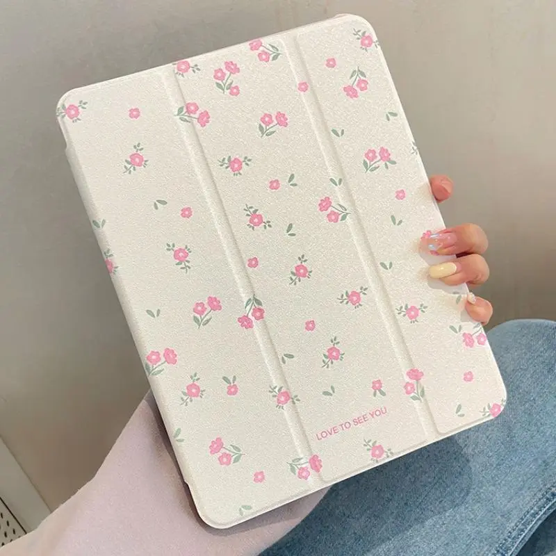 Floral Pattern Tablet Case, Anti-drop Tablet Protective Cover, Tablet Protector for iPad Huawei, Tablet Casing, IPad Covers