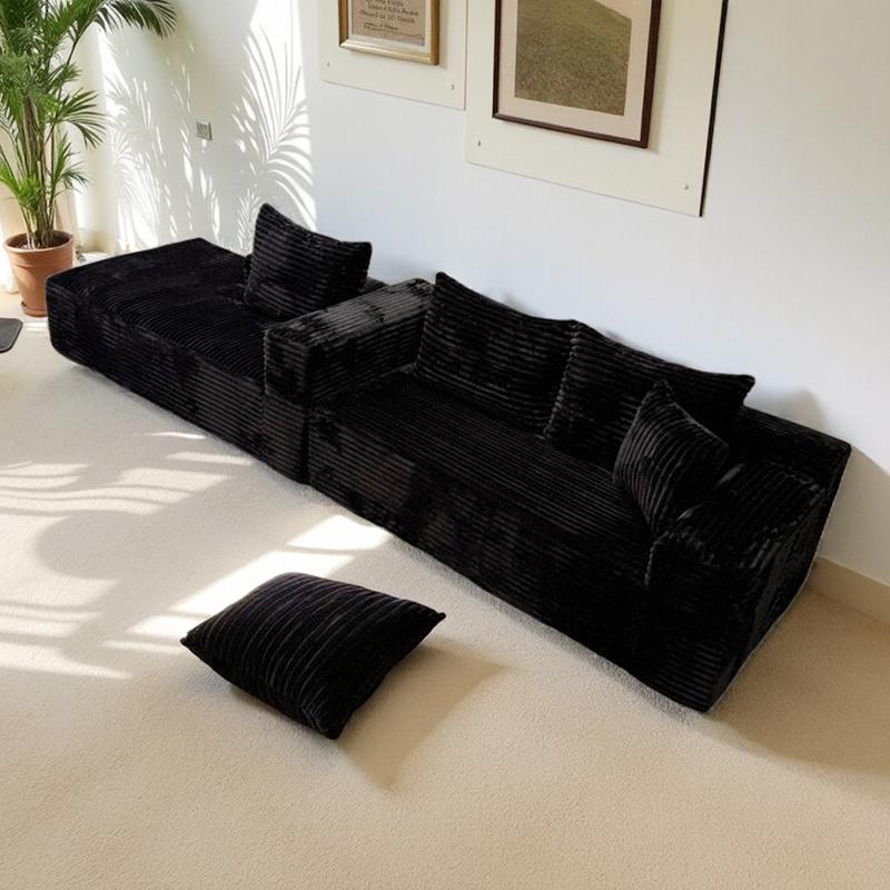 【2 Packages Shipping】105.9" L-Shaped Boneless Sectional Cloud Couch Corduroy Velvet Modular with Chaise No Assembly Required Sofa Living room furniture 【2 Packages Shipping】105.9" L-Shaped Boneless Sectional Cloud Couch Corduroy Velvet Modular with Chaise No Assembly Required Sofa Living room furniture