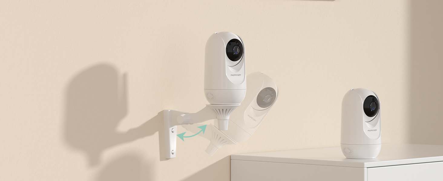 Momcozy Baby Monitor with 2 Cameras 5’ 1080P Split Screen Video Baby Monitor with Camera and Audio no WiFi for Baby Safety 5000mAh Battery Infrared Night Vision 2-Way Audio 960ft