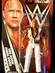 WWE Greatest Hits The Rock “Final Boss” Figure Mattel Main Event Collectible