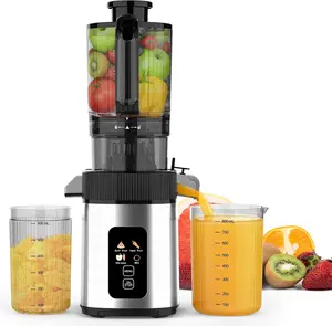 COWSAR Cold Press Juicer, 4.35" Large Feed Chute Electric Juicer Machine High Juice Yield Slow Masticating Juicer for Whole Vegetables & Fruits, Easy Assemble & Cleaning