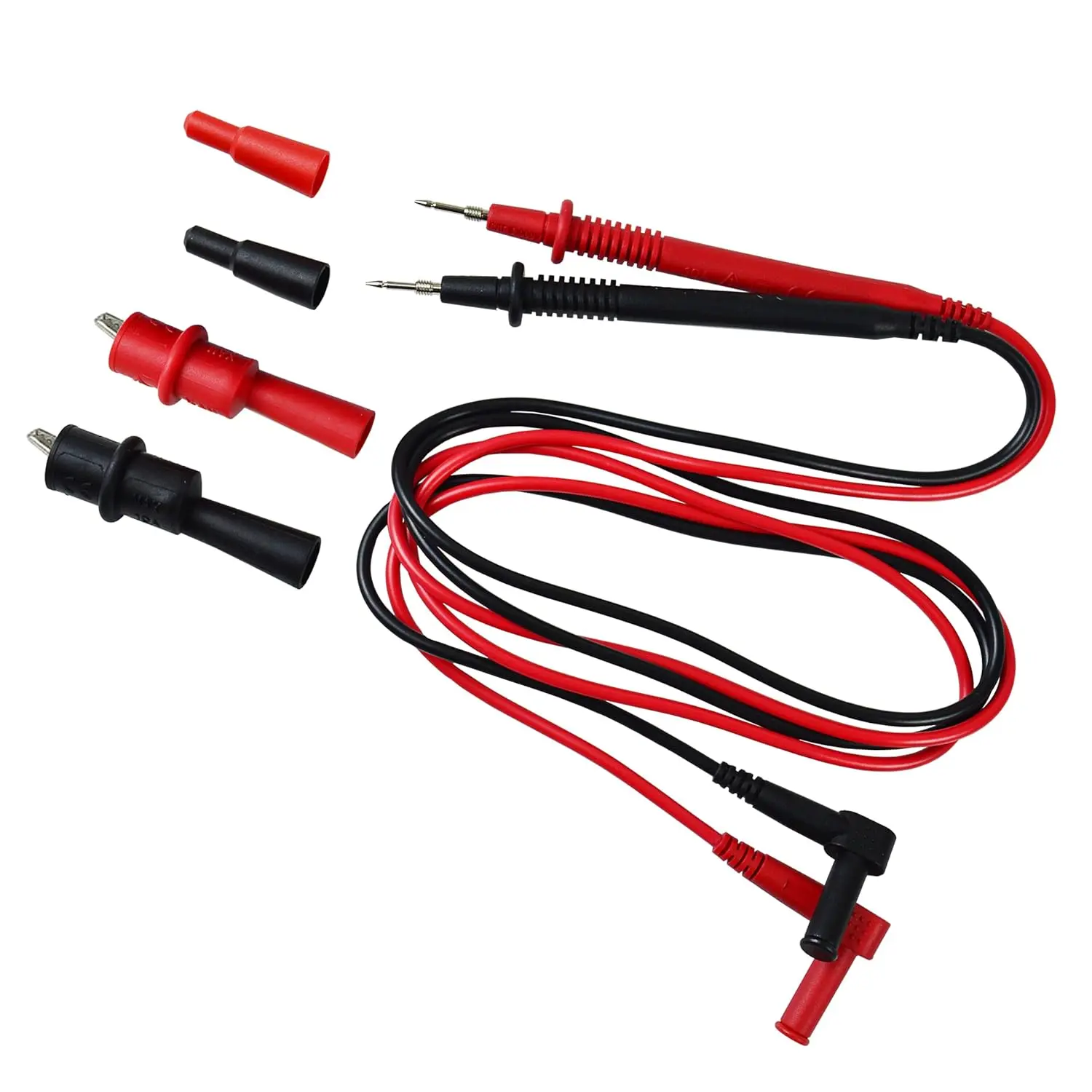 KIT-14 Test Lead Set,Compatible with Fluke Ideal Simpson mprobe/Fieldpiece/Extech/Digital Multimeter/Clamp Meter 4mm Banana Test Lead Probe Clip Substitute Klein Tools 69410