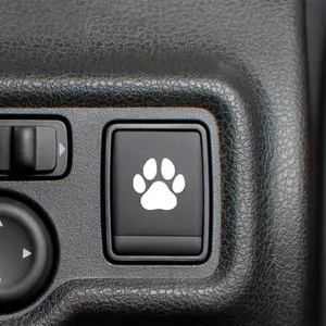 2pc/sheet Paw Print Button Decal | Blank Button Sticker for Car