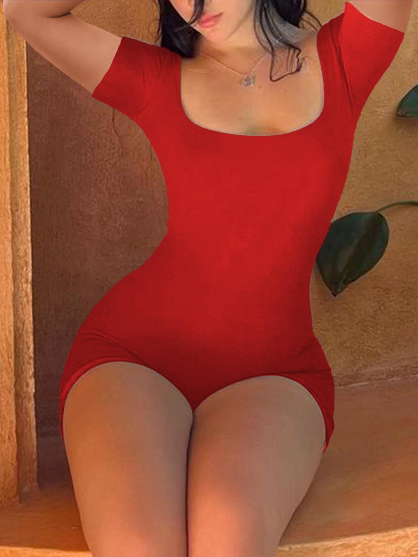 Sports High Elastic Yoga Shorts Jumpsuit Women's Summer