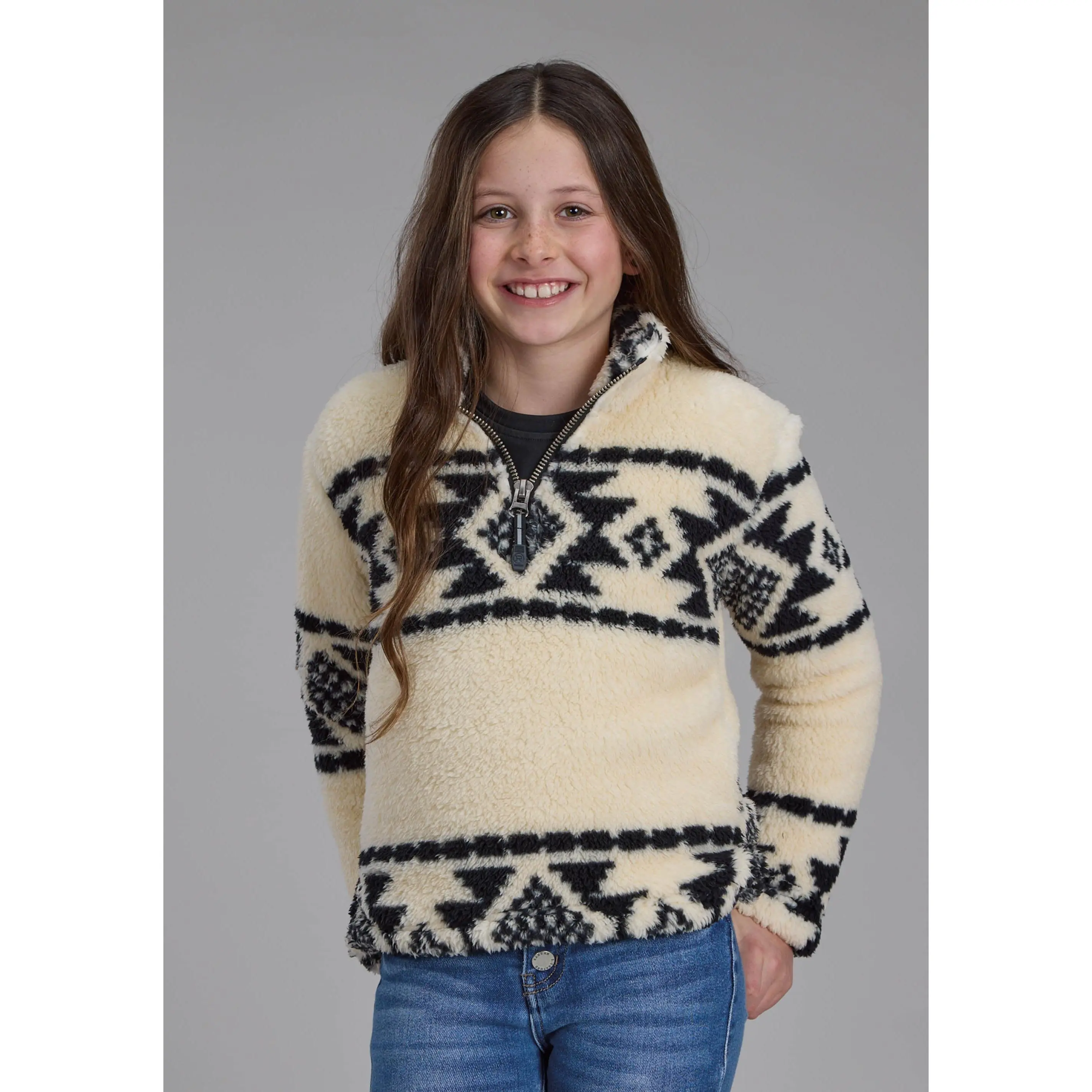 Girl's Roper Aztec Stripe Pull Over