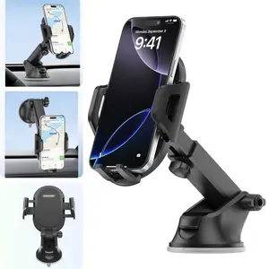 Universal Car Phone Holder Mount for iPhone 17/16/15 Series, 360° Rotation Adjustable Phone Stand for Dashboard Windshield for Samsung Galaxy Google Pixel Smartphones, Hands Free Cellphone Holder with Suction Cup