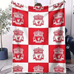 Liverpool Football Club Pattern Blanket, Suitable for All Seasons, Suitable for Beds, Sofas, Cars, Room Decorations, and Gifts, Suitable for Children and Adults