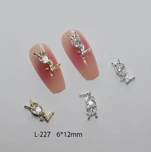 Nail Charm L227 - 2pcs/Bag with Stylish Design and Elegant Finish for Home Décor