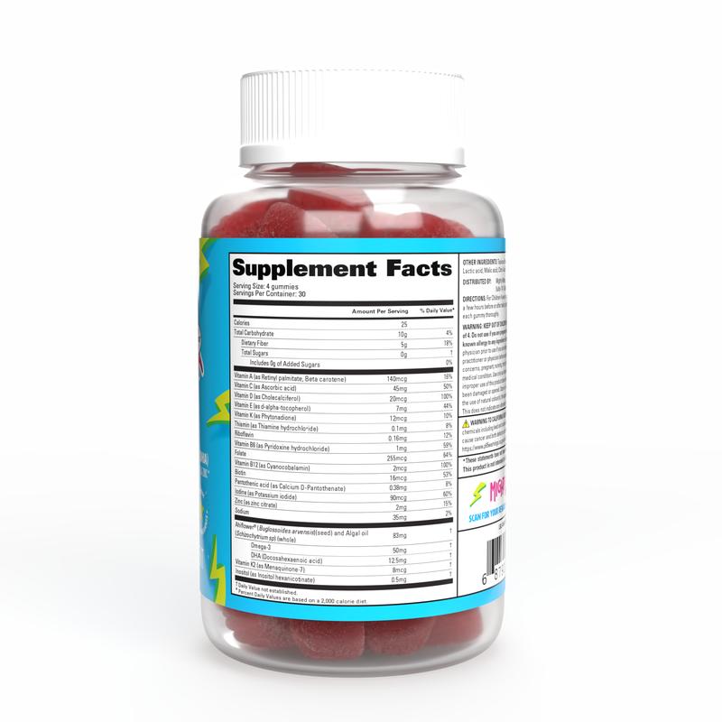 Mighty Minis Kids Daily Multivitamin Gummies Zero Grams of Sugar Supplement Healthcare Dietary